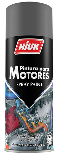 [VEM466] HIUK AEROSOL 466 P/MOTOR NEGRO MATE 400ML (E)