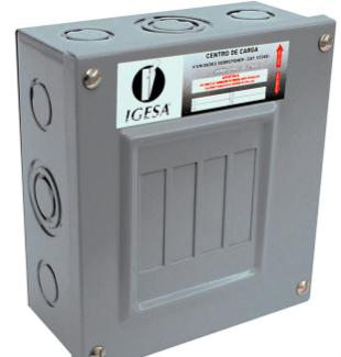 [IGECC04S] IGESA CENTRO DE CARGA 4 UNIDADES P/SOBREPONER (E)