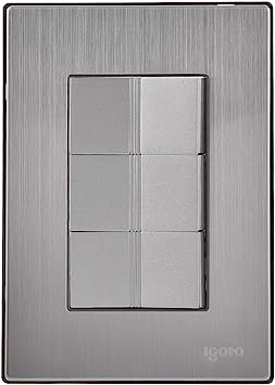 [IGOINOX1021] IGOTO PLACA C/3 APAGADORES ESCALERA PLATA (INOX1021)(E)
