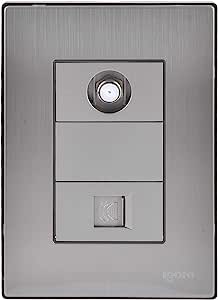 [IGOINOX1020] IGOTO PLACA C/1 TOMA TELEFÓNICA + 1 TOMA COAXIAL SALIDA T.V. (INOX1020)(E)