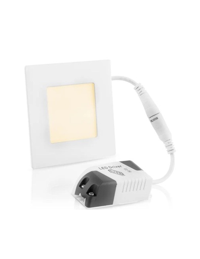 [IU-1CATLUM492] IUSA LUMINARIA LED CUADRADA P/EMPOTRAR FIJA 12W LUZ CÁLIDA (618492)