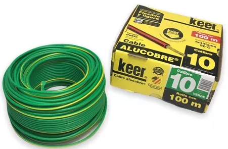 [ESLECTH340795] KEER CABLE THW 10 VERDE 100M (4079)