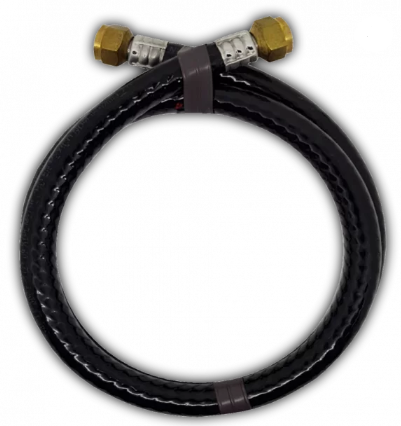 [FRMG60] MANGUERA PVC FRASA MULTIUSOS AEROGAS NEGRA 60CM CONEXIÓN 3/8 LATÓN (MG60)