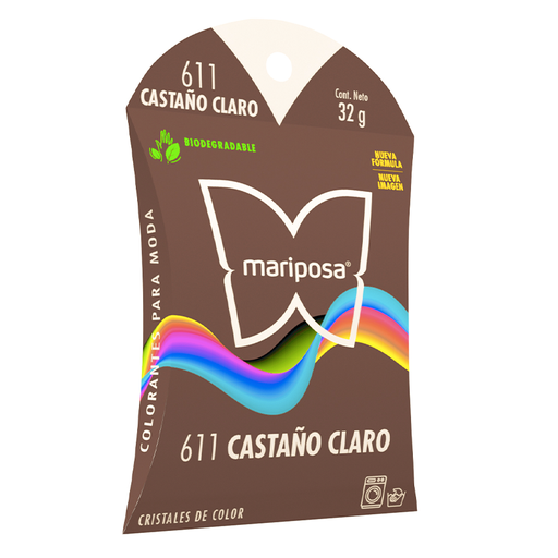 [MCRIST611] MARIPOSA CRISTALES 611 CASTAÑO CLARO 32GR (H)