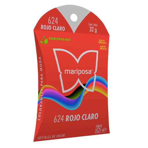 [MCRIST624] MARIPOSA CRISTALES 624 ROJO CLARO 32GR (H)