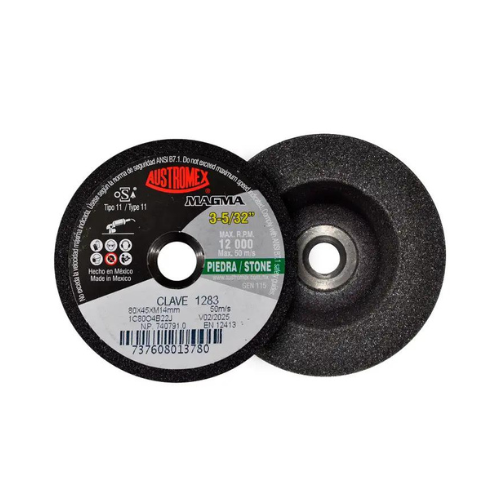 [AU236MCP1283] MINICOPA ABRASIVA AUSTROMEX P/PIEDRA 80MM P/BOSCH GRANO 80 (1283)(H)