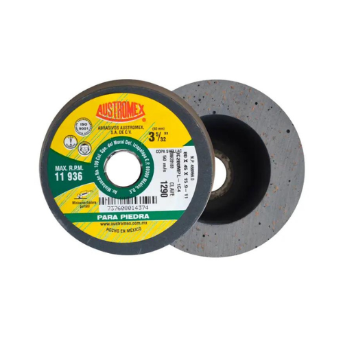 [AU241MCS1290] MINICOPA ABRASIVA SHELLAC P/PULIDO AUSTROMEX 80MM P/B&D (1290)(H)