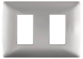 [BTQZ4803MAAN2] BTICINO MX PLACA ALUMINIO 2 VENTANAS CHASIS PLATA TAXCO (QZ4803M2AAN) (E)