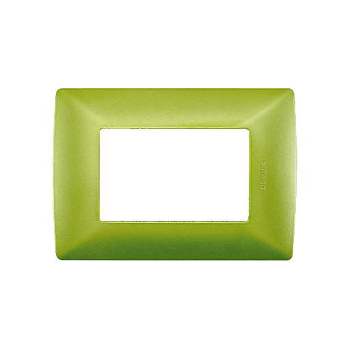 [BTQZ4803MVE] BTICINO MX PLACA RESINA 3 VENTANAS CHASIS VERDE (QZ4803M3VE) (E)