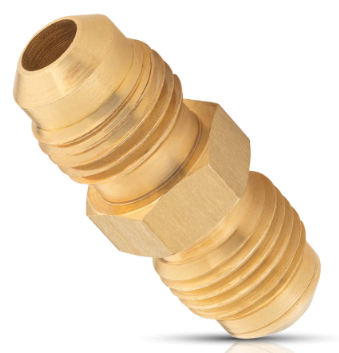 [IU-NU1313] IUSA NIPLE UNIÓN 1/2"FLARE x 1/2"FLARE LATÓN P/GAS (312004)(H)