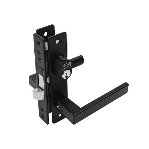 [PHCE520MX6934] CERRADURA PHILLIPS 520C DOBLE CILINDRO NEGRO P/ALUMINIO (MX6934)(H)