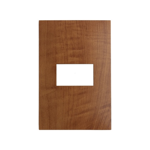 [SIP1M-MR] PLACA SIMON 1 VENTANA MADERA ROBLE (25611-76) (E)