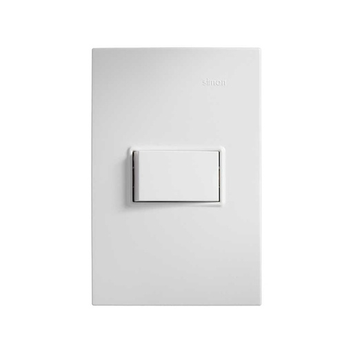 [SI-S2310190] PLACA SIMON C/1 INTERRUPTOR 2 VÍAS BLANCO (23101-90)(E)