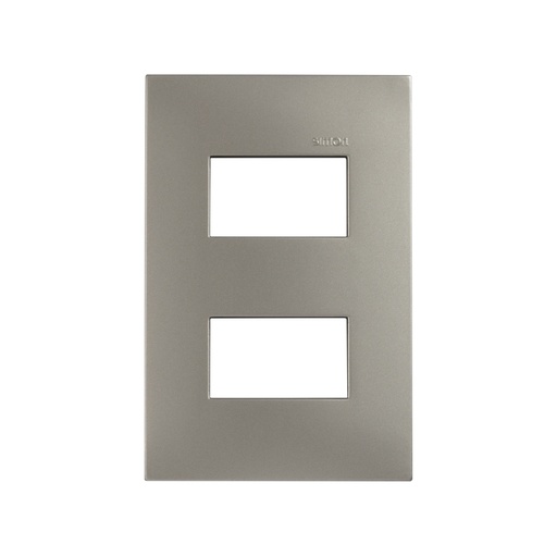 [SIPL2MCM] PLACA SIMON 2 VENTANAS S/CHASIS CAVA MATE (25612-64)(E)