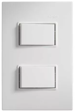 [SI-S2326190] PLACA SIMON C/1 INTERRUPTOR 2 VÍAS+1 INTERRUPTOR 3 VÍAS BLANCO (23261-90)(E)