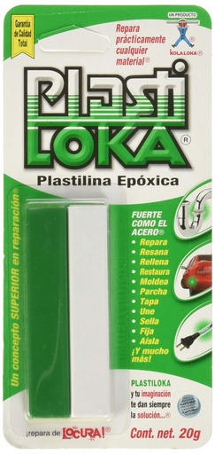 [KOLA-PLAST] PLASTILOKA VERDE 20GR NORMAL C/10PZ ($18.49 X PZ) (H)            