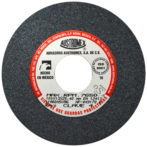 [AU148RAG0004] RUEDA ABRASIVA AUSTROMEX USO GENERAL 4" GRANO 60 (4) (H)