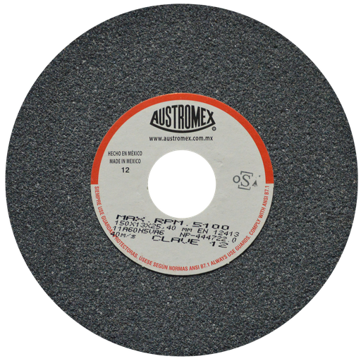 [AU152RAG0012] RUEDA ABRASIVA AUSTROMEX USO GENERAL 6" GRANO 60 (12) (H)