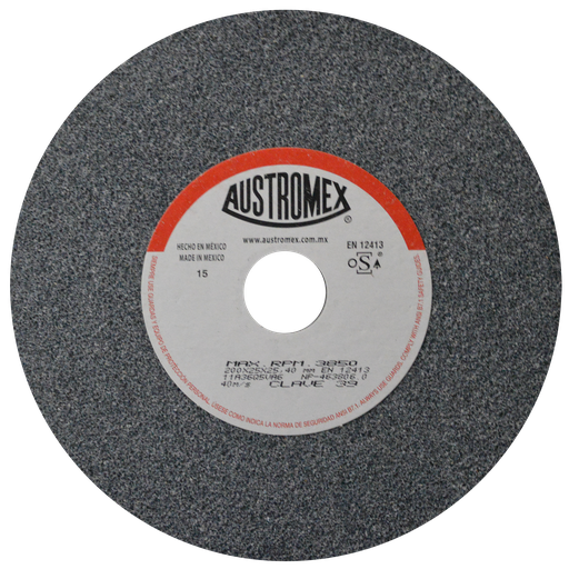 [AU163RAG0039] RUEDA ABRASIVA AUSTROMEX USO GENERAL 8" GRANO 36 (39) (H)