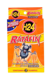 [H24RF508] H-24 RATAFIN TRAMPA C/PEGAMENTO P/RATÓN C/2PZ (25084)