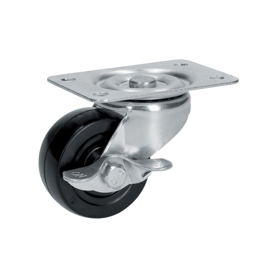 [WM-Y203040] RODAJA WESTON DE HULE GIRATORIA C/FRENO 1-1/2" (Y-2030-40)