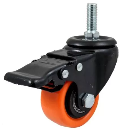 [WM-Y5050100] RODAJA WESTON NARANJA GIRATORIA C/FRENO 4" C/ESPIGA 1/2" (Y-50501-00)