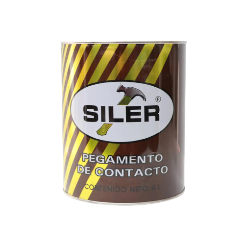 [SLRADCO81-L4] SILER ADHESIVO DE CONTACTO AMARILLO LÍNEA DORADA 4LT