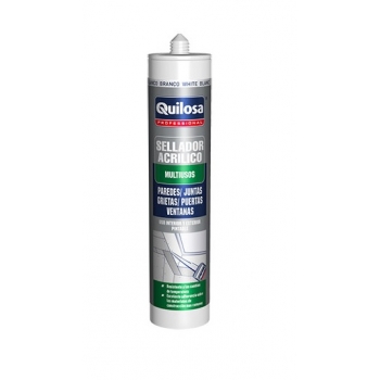 [QLSS0111] SILICÓN QUILOSA SELLADOR MULTIUSOS ACRÍLICO BLANCO 300ML