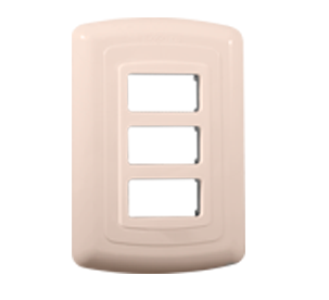 [MOTPP3V] PLACA PLÁSTICO ABS MONTANA TOSCANA 3 VENTANAS MARFIL (100R3I) (1425)(E)