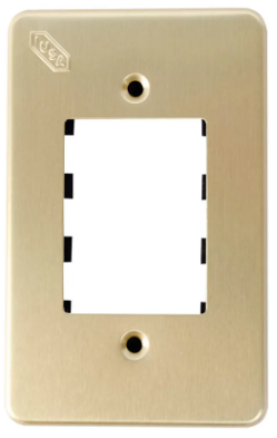 [IUTP653] IUSA TRADIZIONE 653 PLACA 3 VENTANAS ALUMINIO ORO (365071)(E)