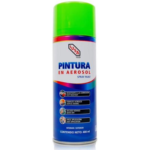 [IUXPAXVRF] IUSA PINTURA EN AEROSOL VERDE FLOURESCENTE 400ML (618835)(E)