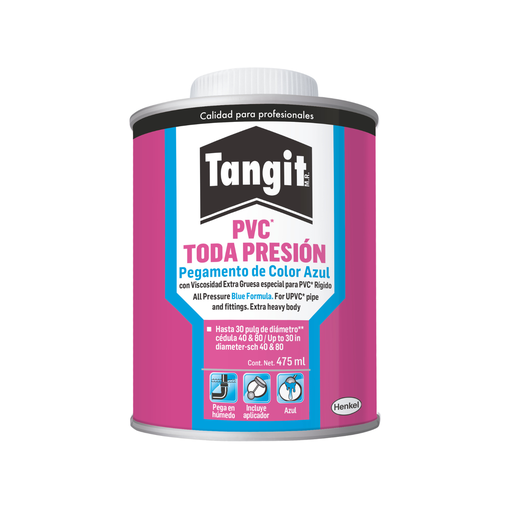 [HETSTPLA475] TANGIT PVC TODA PRESIÓN LÍQUIDO AZUL 475ML (NVO)