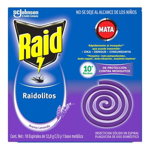 [JHIRD-LAV] RAIDOLITOS ESPIRAL LAVANDA C/10 (2604)