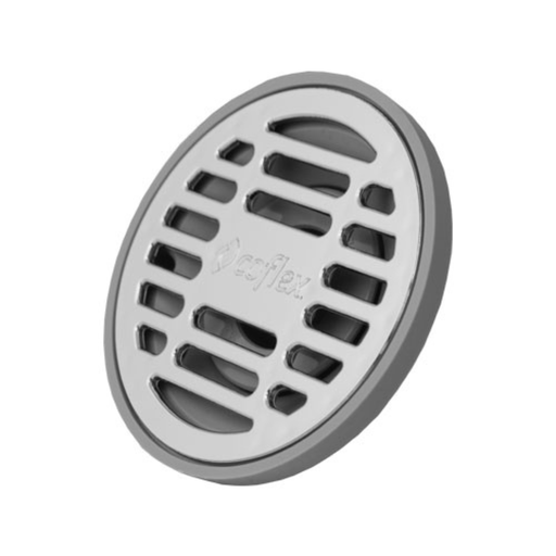 [CX-CD151] COFLEX COLADERA REDONDA DE ABS C/REJILLA CROMADA (PC-151)