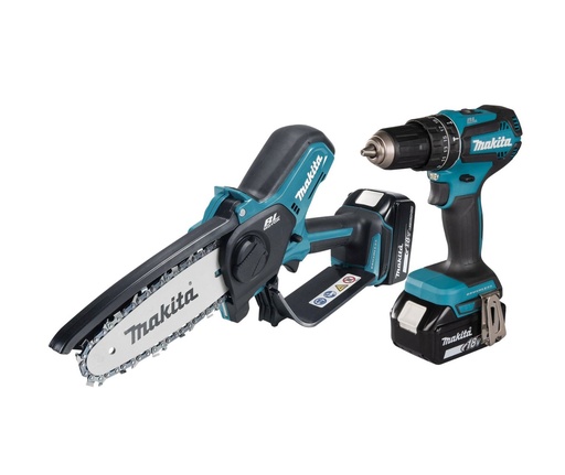 [MKTOTRCLX6] COMBO MAKITA MINISIERRA 6" DUC150SF + ROTOMARTILLO 18V DHP485Z