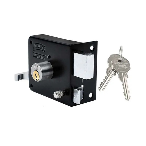 [PHCE175MX6949] CERRADURA PHILLIPS 175N INSTAFÁCIL DERECHA NEGRA SOBREPONER (MX6949)