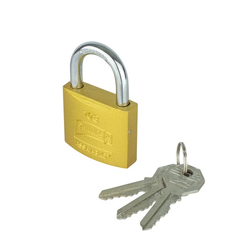 [PHCA103GLMX7182] CANDADO PHILLIPS 103 HIERRO GANCHO CORTO DORADO BLISTER (MX7182) (H)
