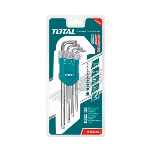 [IU-Z-JGOLLT] IUSA SET DE 9 LLAVES TORX LARGAS MIX BOLA (619542)