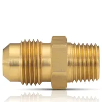 [IU-NT1314] IUSA NIPLE TERMINAL NTL-14 3/8"FLARE x 1/2"NPT LATÓN P/GAS (320432)