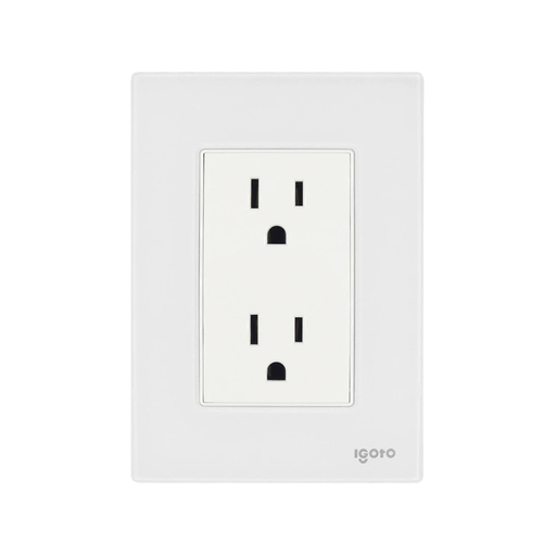 [IGOINOXCRIS1001] IGOTO PLACA ARMADA BLANCA C/1 CONTACTO DÚPLEX (CRIS1001)(E)