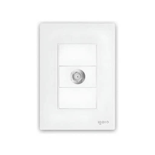 [IGOINOXCRIS1011] IGOTO PLACA ARMADA BLANCA C/TOMA COAXIAL SALIDA T.V. (CRIS1011)(E)