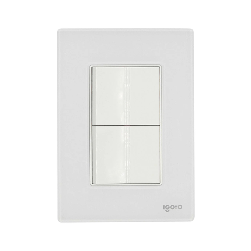 [IGOINOXCRIS1014] IGOTO PLACA ARMADA BLANCA C/2 APAGADORES ESCALERA DE 1.5 MÓDULOS (CRIS1014)(E)