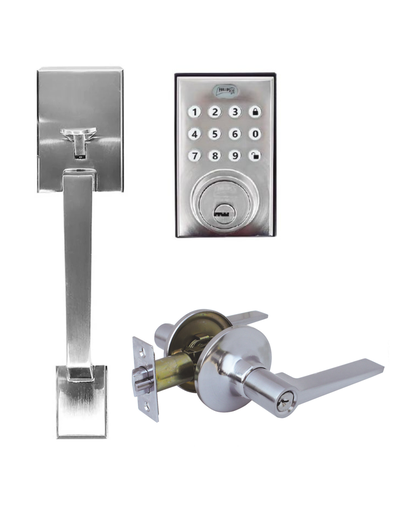 [PHADG-1A-7016] GATILLO NAPOLES / MANIJA FRESNO + CERROJO DIGITAL PCD265 NÍQUEL SATÍN (MX7016)