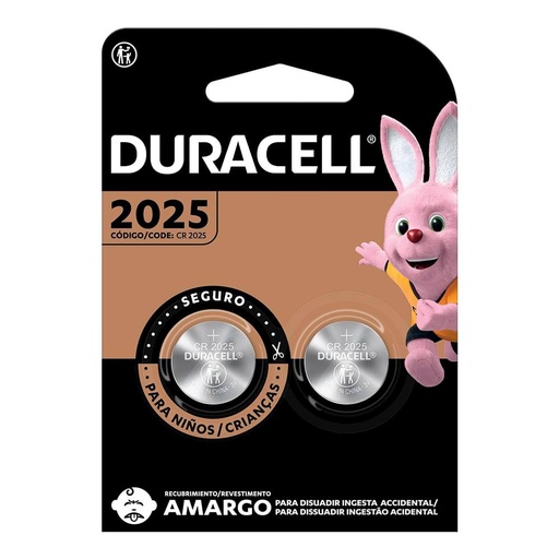[DUP-2025] DURACELL PILAS DE BOTON DE LITIO 3V 2025